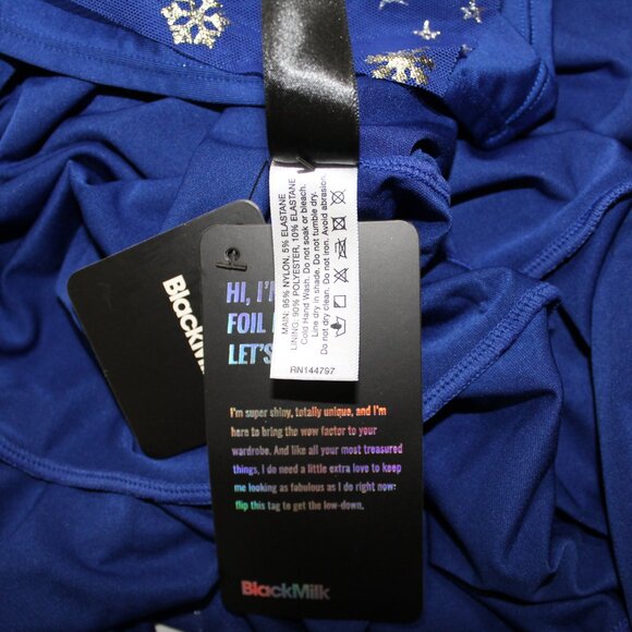 BlackMilk sz M Christmas Star Blue Mini Handkerchief Dress Limited sold out NWT - Picture 9 of 15